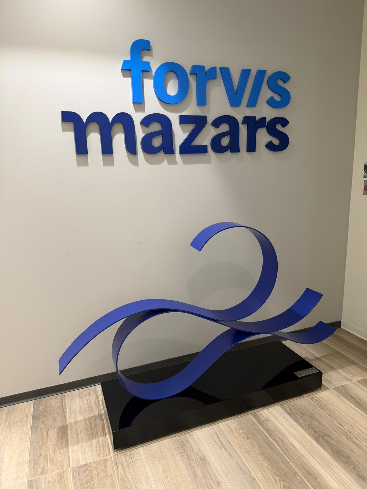 3D Acrylic Lobby Sign — Forvis Mazars